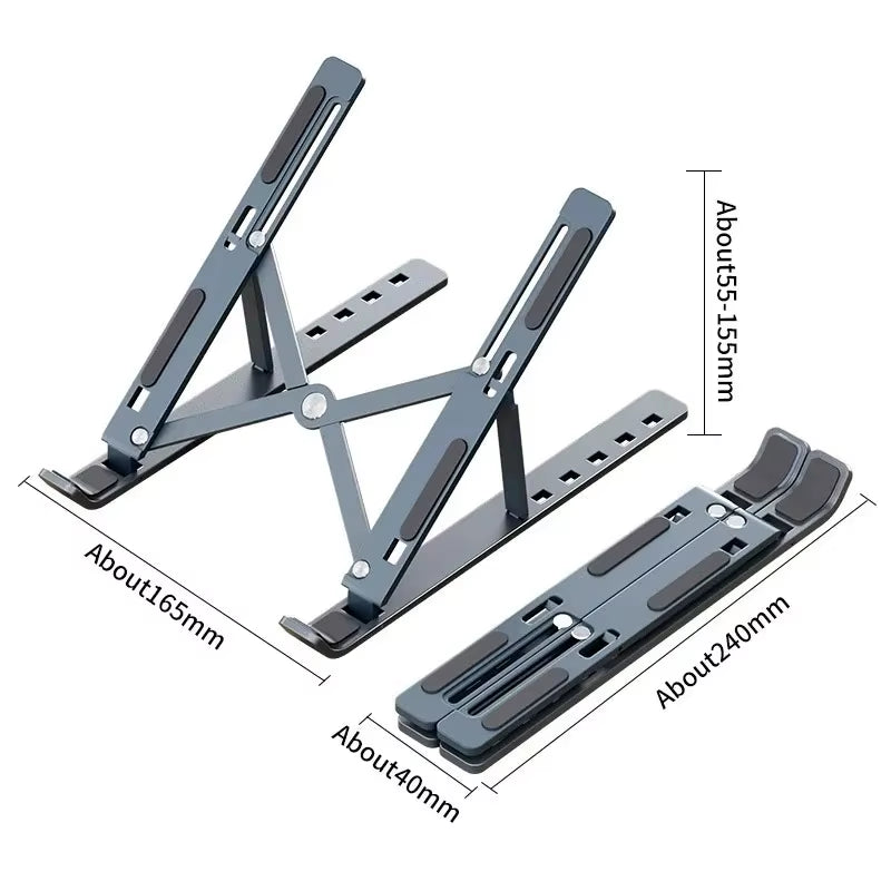 Foldable Laptop Stand Adjustable Portable Notebook Bracket Support Base Aluminum Alloy Holder for Macbook Laptop PC Accessories